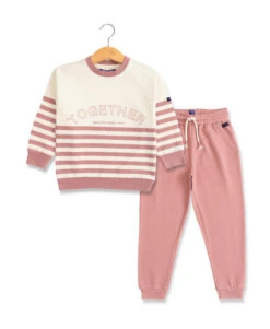 Ensemble Jogging Rose Enfant Pull + Pantalon