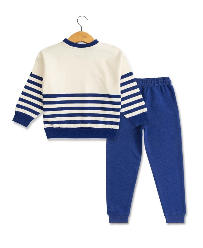 Ensemble Jogging Bleu Enfant Pull + Pantalon 4 Ensemble Jogging Bleu Enfant Pull + Pantalon – Image 2