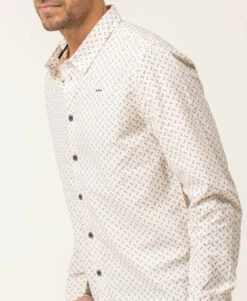 Chemise Imprimé Grège Homme -Terre De Marins prod 8117 chemise chemisier ml imprime grege capoa 666x812 fc7ea0111e0b