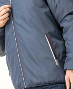 Blouson Homme Bleu Marine Avec capuche Ajustable  -Terre De Marins prod 8145 blouson indigo xipol 666x812 fc7ea0111e0b