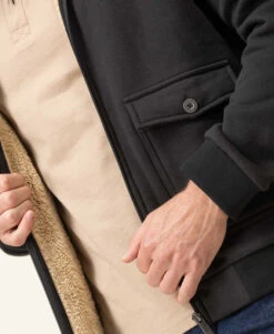 Veste Noir En Molleton Homme -Terre De Marins prod 8171 veste ml noir vesma 666x812 fc7ea0111e0b