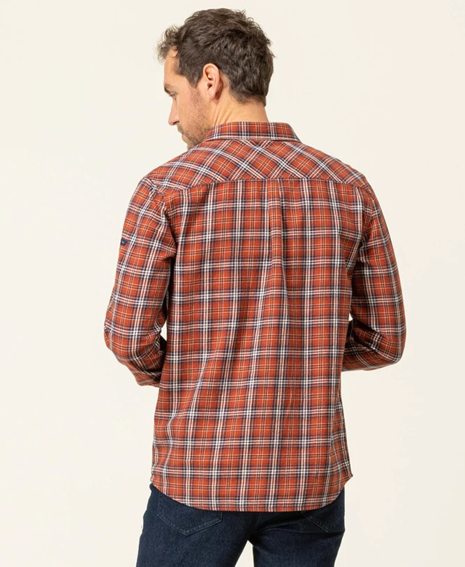 Chemise Rouille à Carreaux Homme 4 Chemise Rouille à Carreaux Homme – Image 2