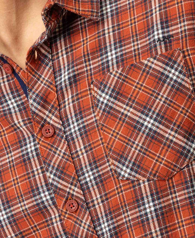 Chemise Rouille à Carreaux Homme 5 Chemise Rouille à Carreaux Homme – Image 3