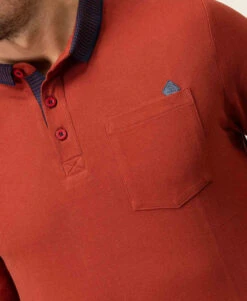 Polo Manches Longues Rouille Homme -Terre De Marins prod 8194 polo ml rouille fonce orai 666x812 fc7ea0111e0b