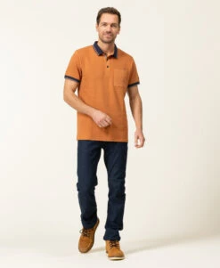 Polo Manches Courtes Rouille Homme 12 Polo Manches Courtes Rouille Homme -Terre De Marins prod 8200 polo mc rouille otoma 666x812 fc7ea0111e0b