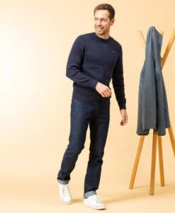 Pull Col Rond Bleu Marine Homme -Terre De Marins prod 8244 pull indigo kafull 666x812 fc7ea0111e0b