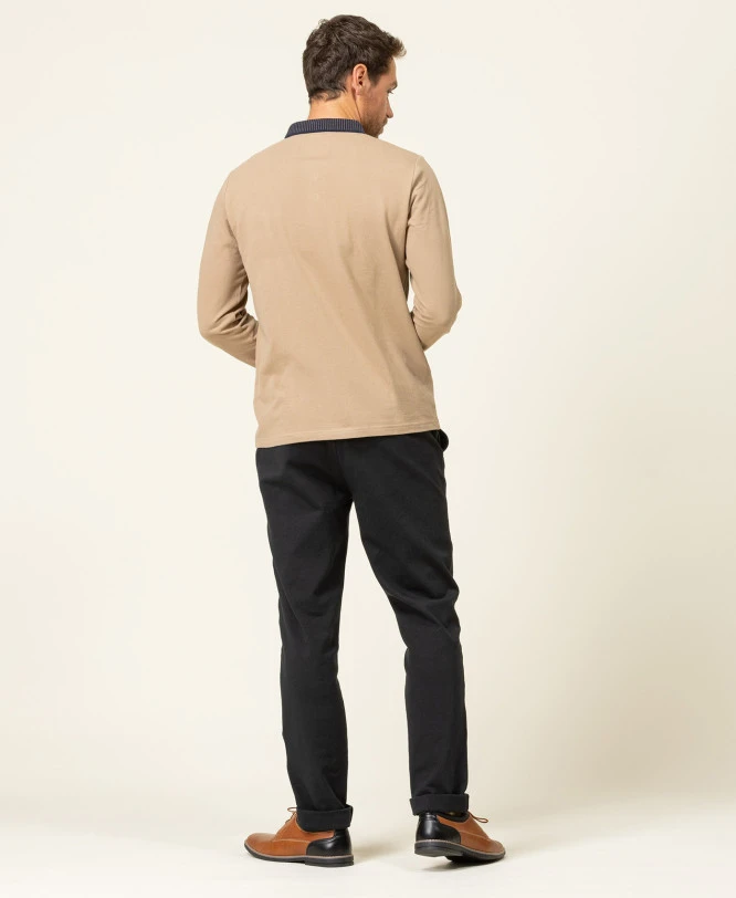Polo Manches Longues Beige Homme 7 Polo Manches Longues Beige Homme – Image 5