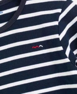 Marinière Garçon éco-conçue Fond Bleu Marine Rayé Blanc -Terre De Marins prod 8350 mariniere ml fond indigo raye blanc ecogal 666x812 fc7ea0111e0b