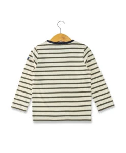 T-shirt Rayé Viking Garçon -Terre De Marins prod 8365 tee shirt ml fond grege raye kaki tisare 666x812 fc7ea0111e0b