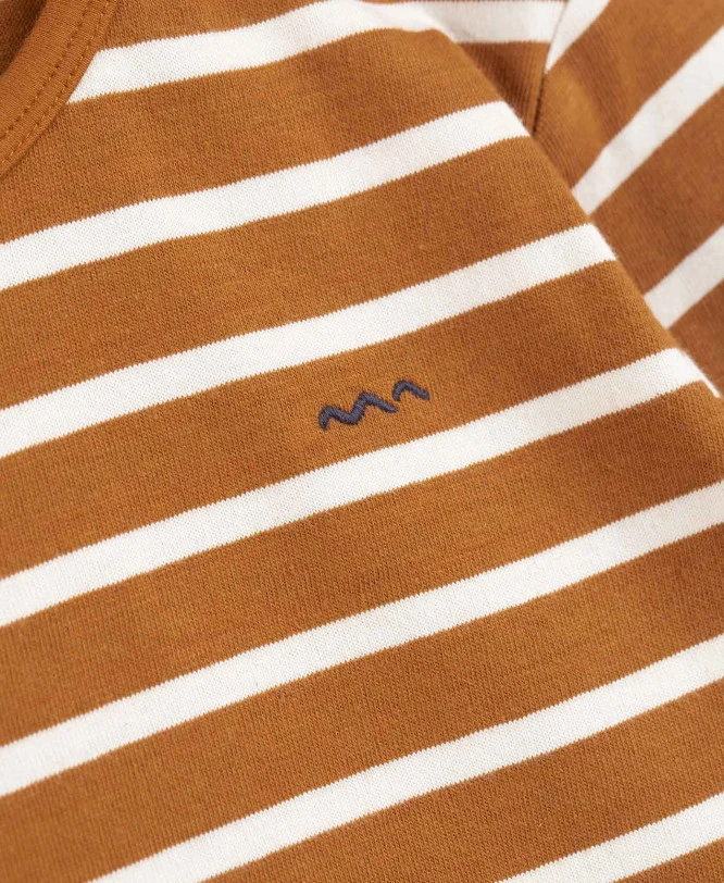 Marinière Garçon éco-conçue Camel /grège 5 Marinière Garçon éco-conçue Camel /grège – Image 3