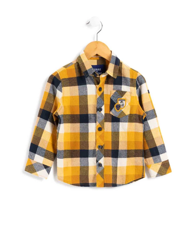Chemise Jaune à Carreaux Garçon 3 Chemise Jaune à Carreaux Garçon