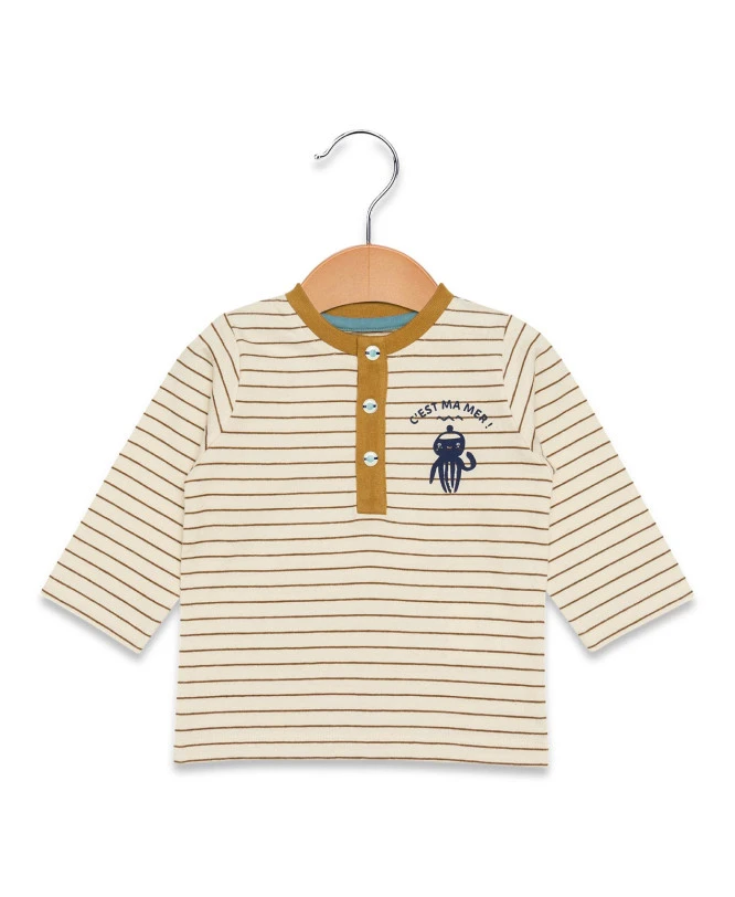 Marinière Bébé Grège/marron 3 Marinière Bébé Grège/marron