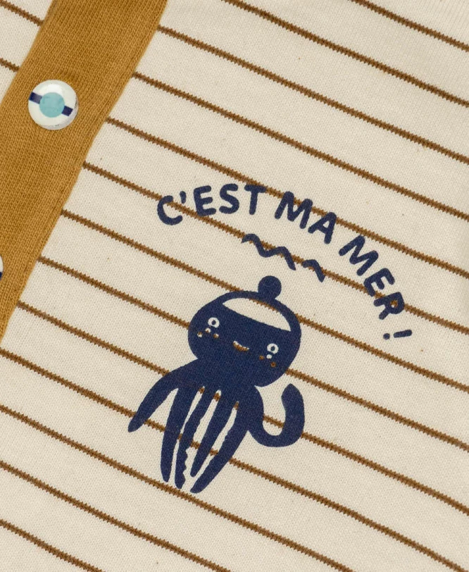 Marinière Bébé Grège/marron 5 Marinière Bébé Grège/marron – Image 3