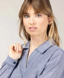 Blouse Bleu Marine Femme -Terre De Marins prod 8525 blouse ml indigo cotouest 666x812 fc7ea0111e0b