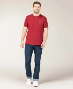 T-shirt Rouge Grenat Col Rond Homme -Terre De Marins prod 8597 tee shirt mc grenat tapor 666x812 fc7ea0111e0b