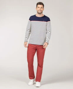 Mrinièe Homme Grège/bleu Marine 11 Mrinièe Homme Grège/bleu Marine -Terre De Marins prod 8618 mariniere ml fond grege raye indigo maritage 666x812 fc7ea0111e0b