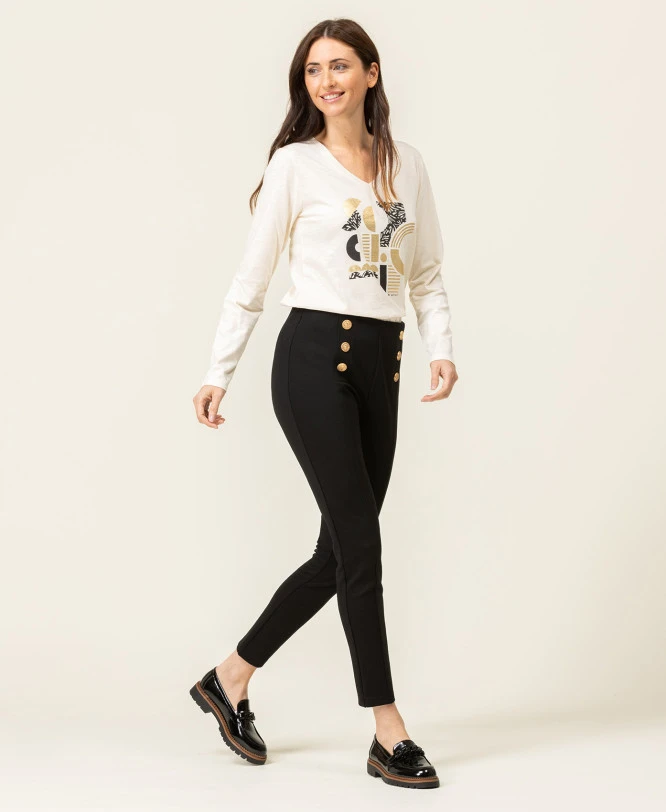 Pantalon Noir 7/8ème Femme 6 Pantalon Noir 7/8ème Femme – Image 4