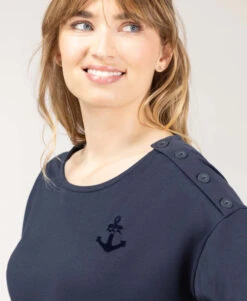 T-shirt Femme Manches Longues Bleu Marine -Terre De Marins prod 8657 tee shirt ml indigo meritage 666x812 fc7ea0111e0b