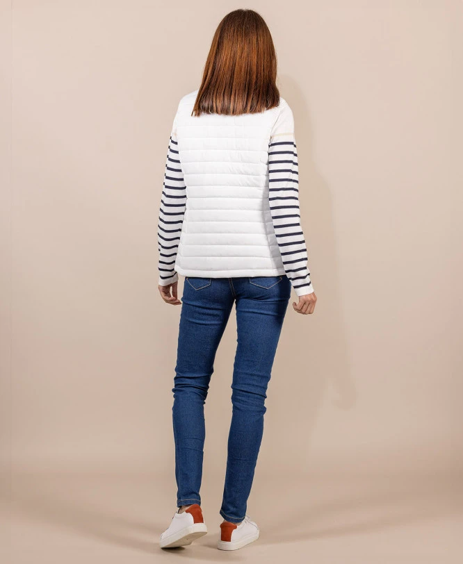 Doudoune Sans Manches Blanche Femme 6 Doudoune Sans Manches Blanche Femme – Image 4