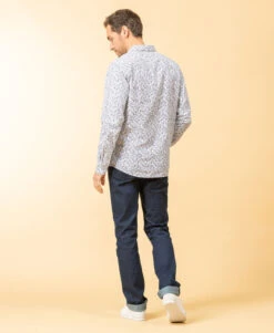 Chemise Blanche Homme Imprimé Gris -Terre De Marins prod 8917 chemise chemisier ml imprime gris caflo 666x812 fc7ea0111e0b