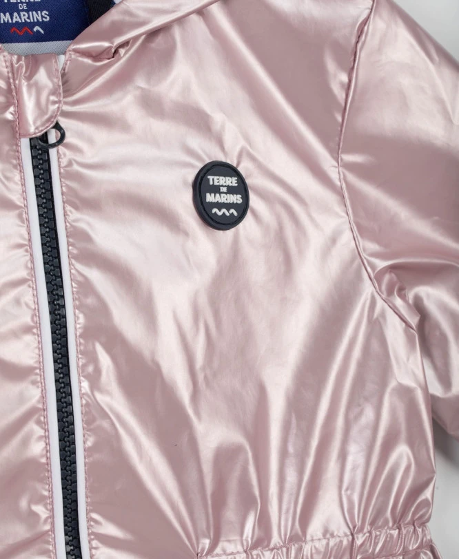 Coupe Vent Rose Irisé Fille 4 Coupe Vent Rose Irisé Fille – Image 2