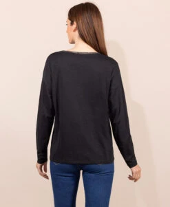 T-shirt Manches Longues Noir Femme 8 T-shirt Manches Longues Noir Femme -Terre De Marins prod 9059 tee shirt ml noir triol 666x812 fc7ea0111e0b