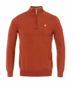 Pull Camioneur Homme Rouille Foncé