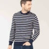 Pull Marinière Indigo Homme -Terre De Marins prod 9082 pull fond indigo raye grege karacla 666x812 fc7ea0111e0b