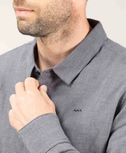 Chemise Grise Pied-de-poule Homme -Terre De Marins prod 9122 chemise chemisier ml imprime copou 666x812 fc7ea0111e0b