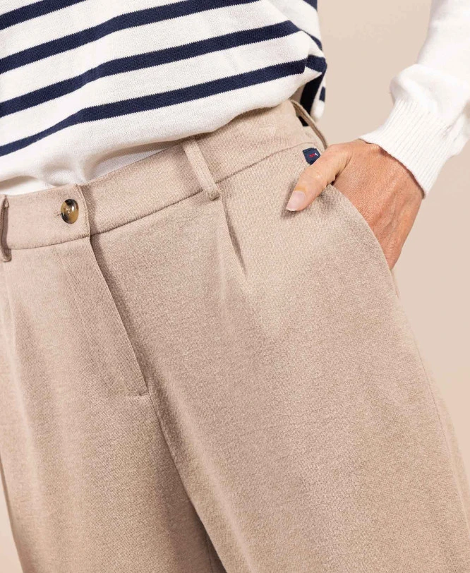 Pantalon élasthanne Grège Femme 5 Pantalon élasthanne Grège Femme – Image 3