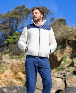 Veste Bi-matière Homme Sherpa Blanc Cassé -Terre De Marins prod 9168 veste ml beige sable xilopia 666x812 fc7ea0111e0b