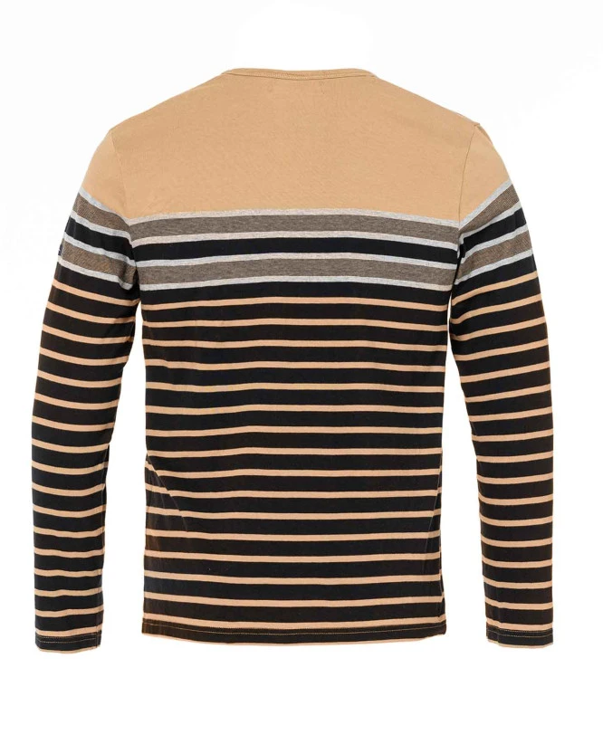 MARINIERE ML FOND NOIR RAYE SABLE GALBORD 4 MARINIERE ML FOND NOIR RAYE SABLE GALBORD – Image 2