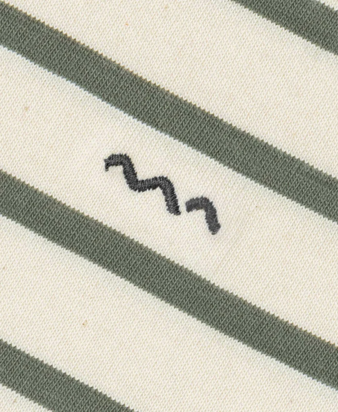 Marinière Homme Fond Grège Rayé Kaki 5 Marinière Homme Fond Grège Rayé Kaki – Image 3