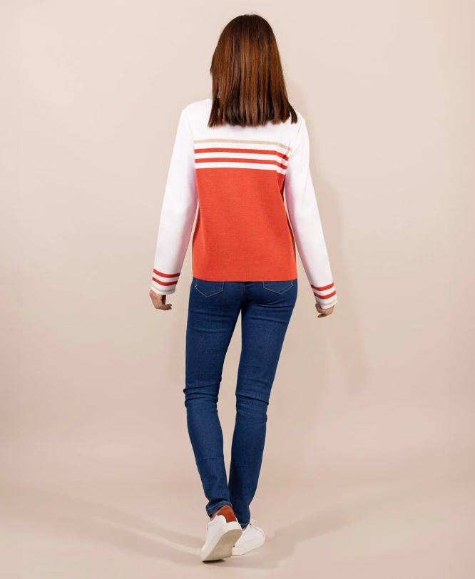 Pull Orange Femme Made In France Kolette 9 Pull Orange Femme Made In France Kolette – Image 7