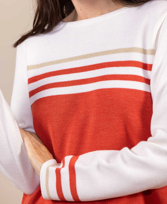 Pull Orange Femme Made In France Kolette 5 Pull Orange Femme Made In France Kolette – Image 3