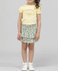 Jupe Courte à Volants Fille -Terre De Marins prod 9299 jupe courte imprime fond grege robia 666x812 fc7ea0111e0b