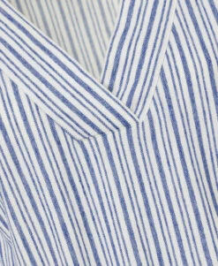 Robe Col V Femme Fond Blanc Rayures Bleues -Terre De Marins prod 9317 robe mc fond naturel raye bleu rima 666x812 fc7ea0111e0b