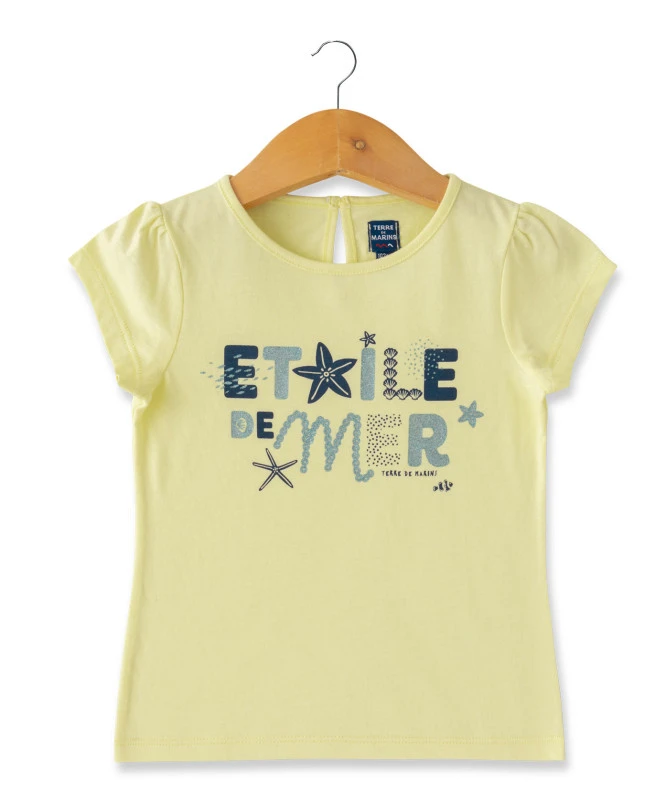 T-Shirt Jaune Fille 3 T-Shirt Jaune Fille