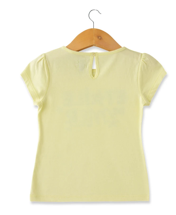 T-Shirt Jaune Fille 4 T-Shirt Jaune Fille – Image 2