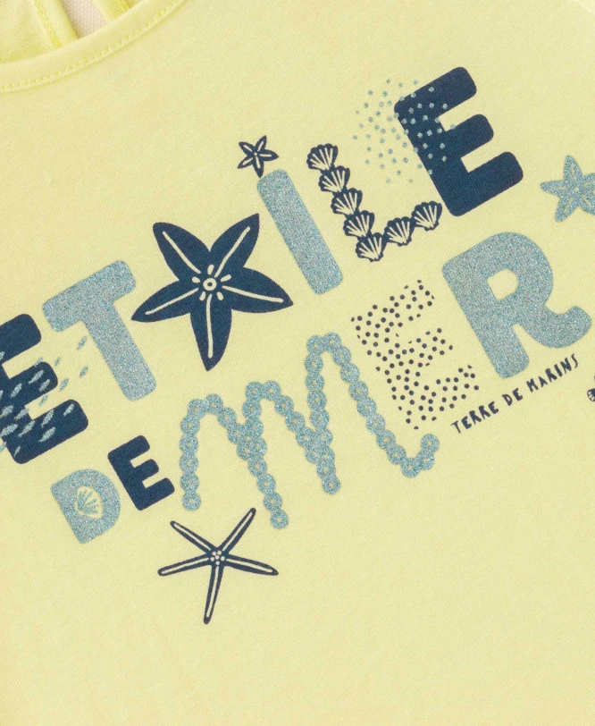 T-Shirt Jaune Fille 5 T-Shirt Jaune Fille – Image 3