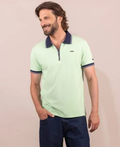 Polo Vert Pistache Homme