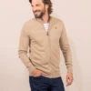 Gilet Beige Homme 1 Gilet Beige Homme -Terre De Marins prod 9364 cardigan tricot sable fonce guilem 666x812 fc7ea0111e0b