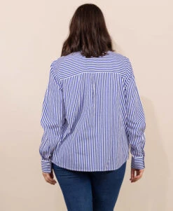 Chemise Rayée En Popeline Femme 5 Chemise Rayée En Popeline Femme -Terre De Marins prod 9418 chemise chemisier ml raye blanc bleu claria 666x812 fc7ea0111e0b