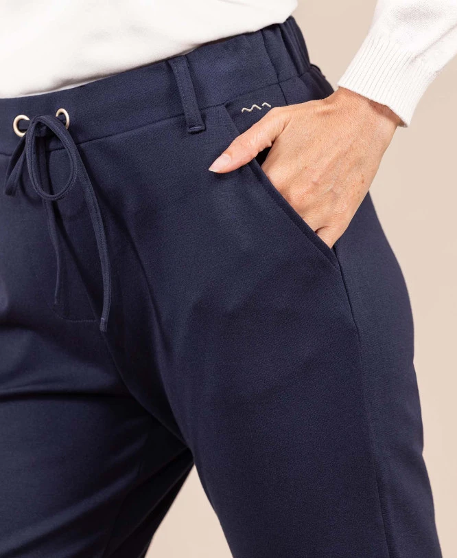 Pantalon Milano Bleu Marine Femme 5 Pantalon Milano Bleu Marine Femme – Image 3