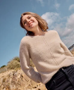 Pull Femme Made In France Beige