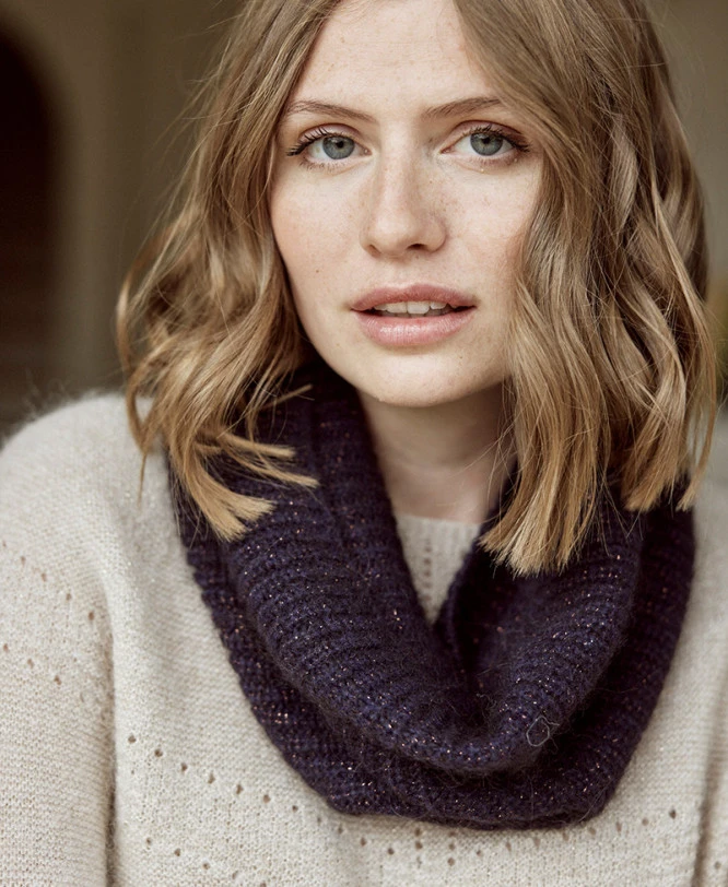 Snood Bleu Marine Made In France Femme 6 Snood Bleu Marine Made In France Femme – Image 4