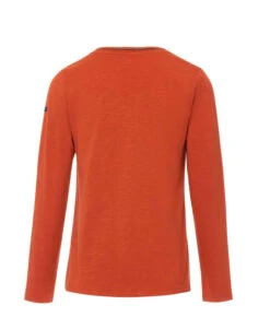 T-shirt Femme Rouge Brique Manches Longues Col V -Terre De Marins prod 9532 tee shirt ml rouge brique eroda 666x812 fc7ea0111e0b