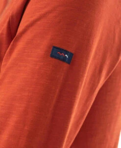 T-shirt Femme Rouge Brique Manches Longues Col V -Terre De Marins prod 9533 tee shirt ml rouge brique eroda 666x812 fc7ea0111e0b