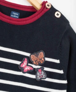 ROBE ML RAYE FOND INDIGO BORIANE -Terre De Marins prod 9542 robe ml raye fond indigo boriane 666x812 fc7ea0111e0b