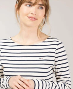 Marinière Femme Fond Grège Rayé Bleu Marine 6 Marinière Femme Fond Grège Rayé Bleu Marine -Terre De Marins prod 9663 mariniere ml fond grege raye indigo pacage 666x812 fc7ea0111e0b